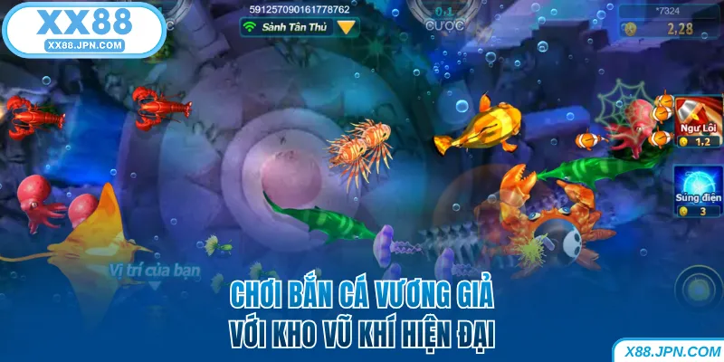 Bắn Cá Vương Giả XX88 - Cuộc Đi Săn Trong Lòng Đại Dương 6 Chơi bắn cá Vương Giả XX88 với kho vũ khí hiện đại